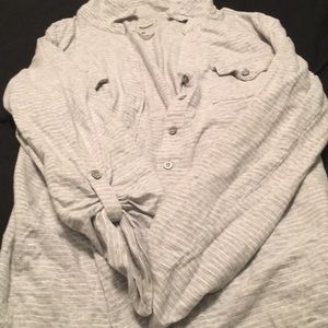 Gray and white striped shirt!